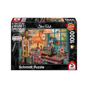 Im Nähzimmer 1000 Teile Secret Puzzle Schmidt 59654