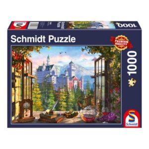 Blick aufs Märchenschloss 1000 Teile Puzzle Schmidt 58386