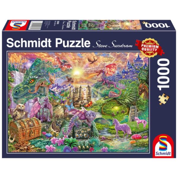 Verzaubertes Drachenland 1000 Teile Puzzle Schmidt 58966