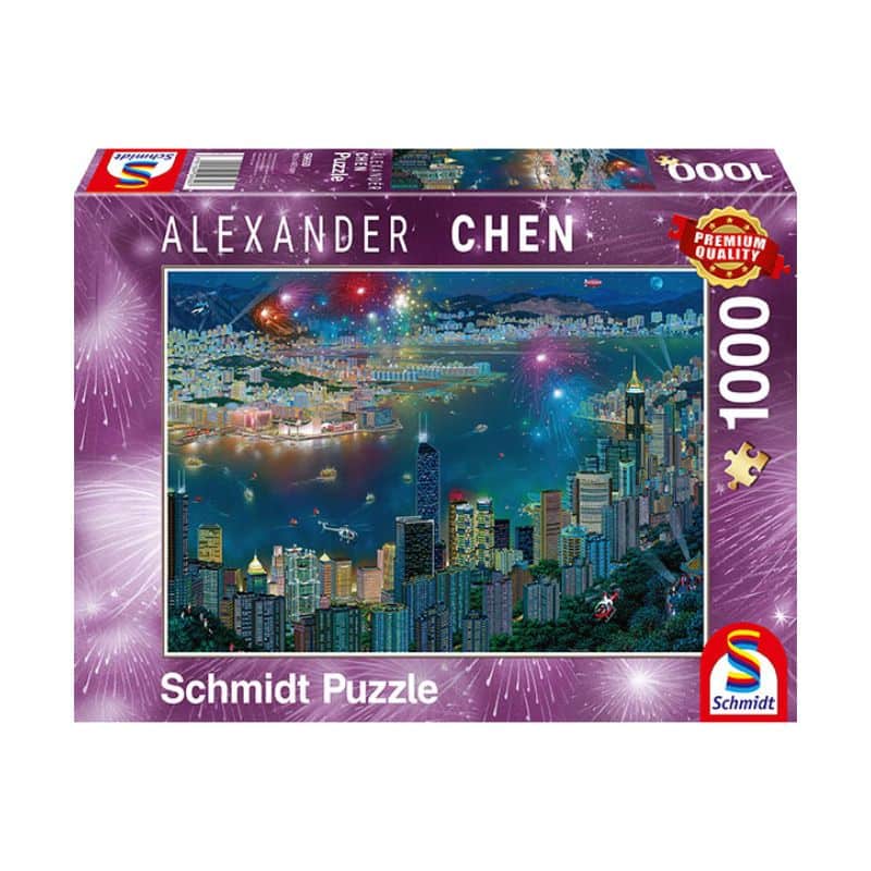 Feuerwerk über Hongkong 1000 Teile Puzzle Schmidt 59650