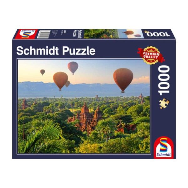 Heißluftballons Mandalay Myanmar 1000 Teile Puzzle 58956 Schmidt