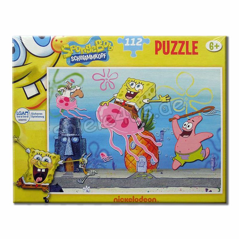 112 Teile Puzzle Spongebob Schwammkopf