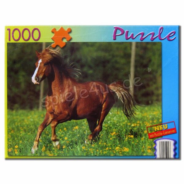 Puzzle 1000 Teile Pferd auf der Weide