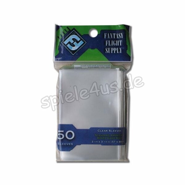 50 Kartenhüllen Clear Sleeves US Std 57×89 mm (grün)