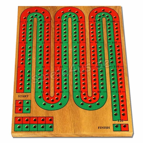 Cribbage Kartenspiel mit Zählbrett aus Samena Holz