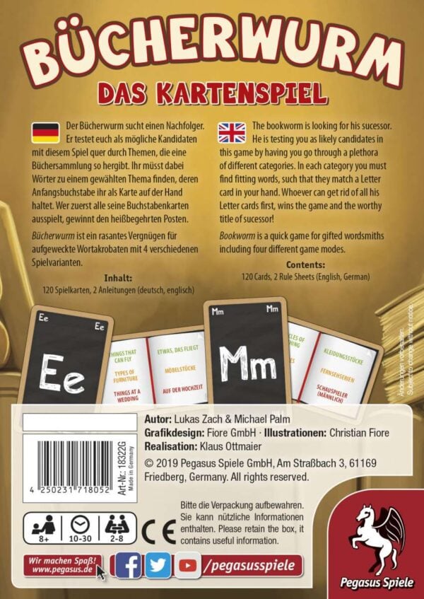 Bücherwurm Das Kartenspiel