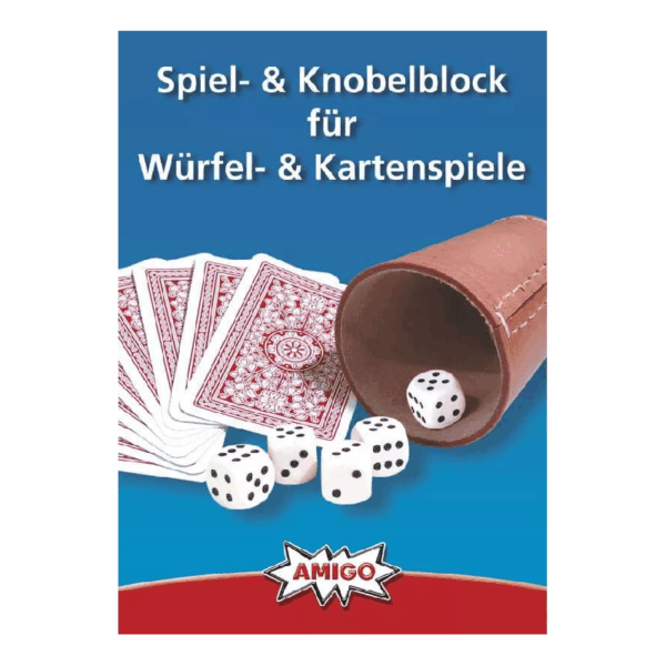 Spiel- & Knobelblock für Würfel- & Kartenspiele
